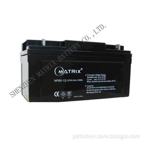 12V65Ah Sealed rechargeable lead-acid battery for ups batteries